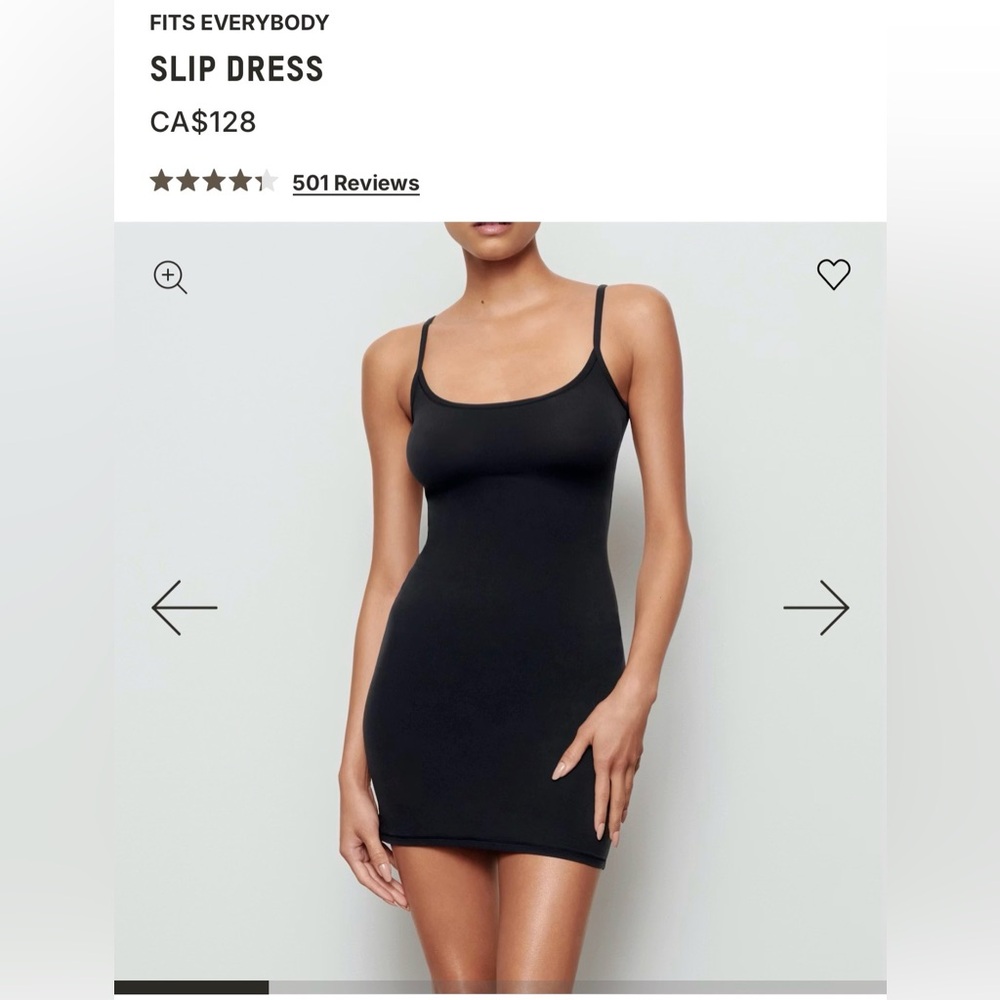 SKIMS slip dress - black
